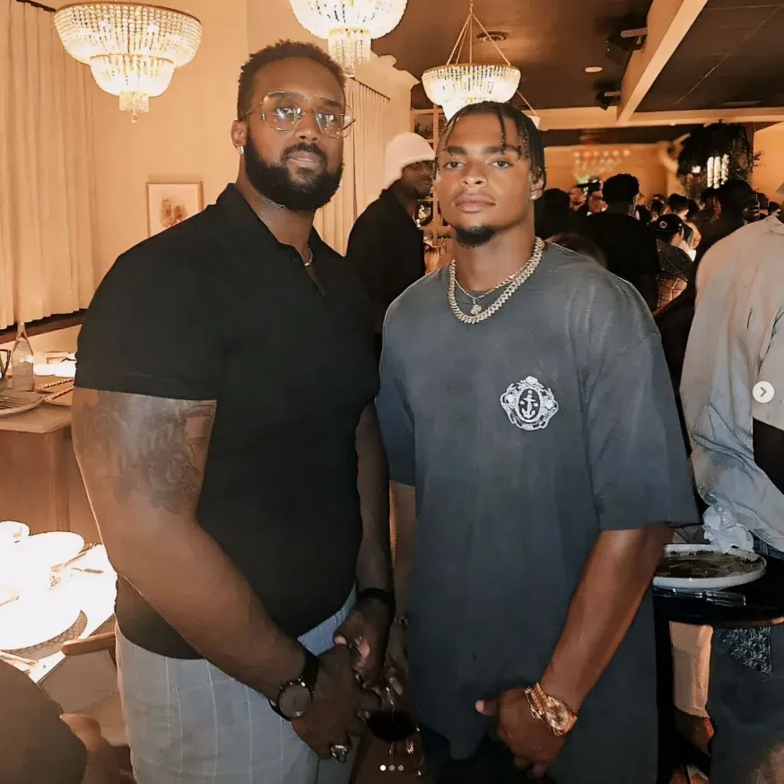 Tony Hills with Justin Fields at an event